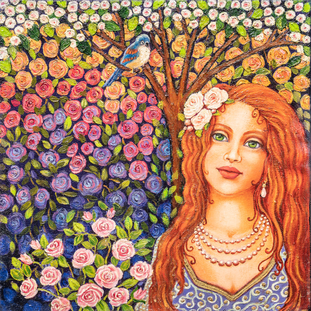 Girl In The Rose Garden Art | miaprattfineart.com
