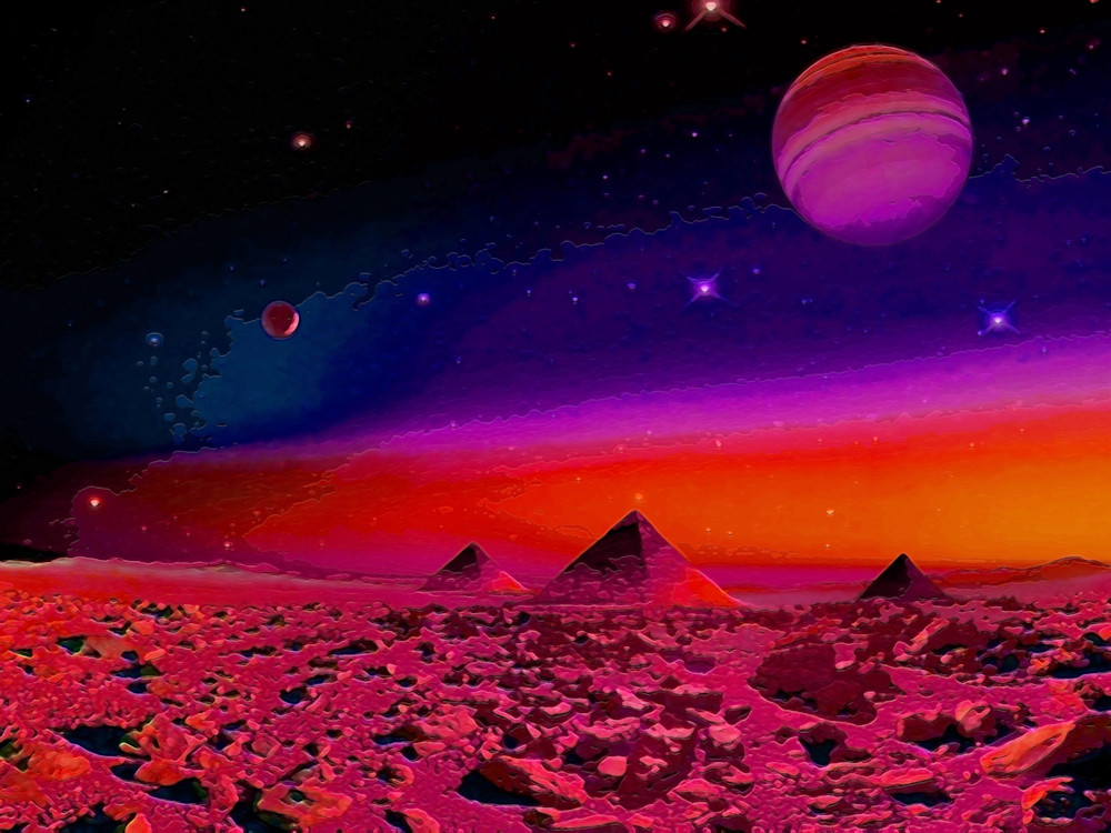 Pyramids On Another Planet  Art | Don White-Art Dreamer