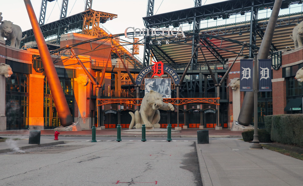 Comerica Park Golden Hour Photography Art | Ray Marie Photography 