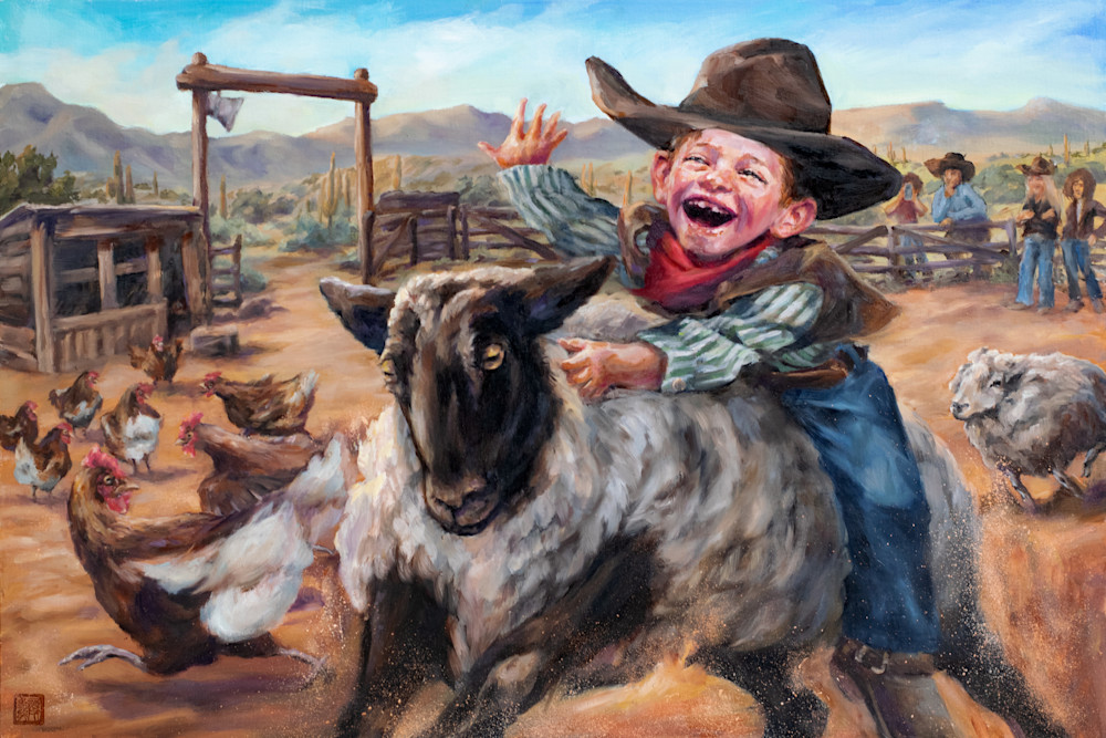 Mutton Bustin! Art | Ans Taylor Art Mutton Bustin! Art | Ans Taylor Art