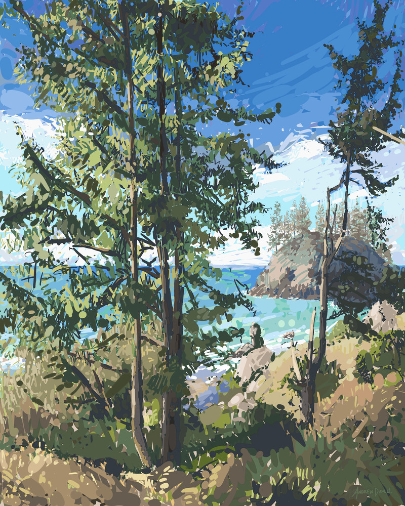 Island Through Trees