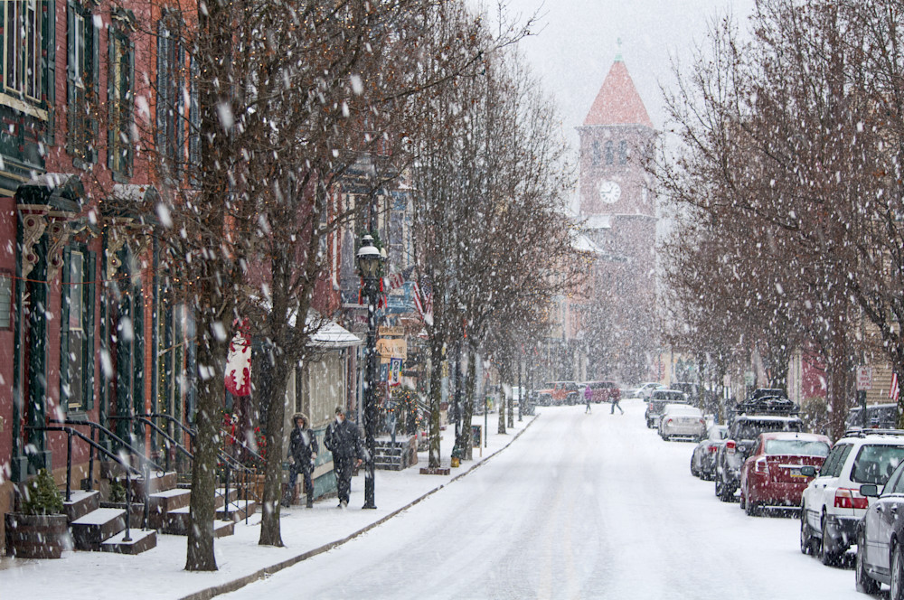 Snowy Downtown Jim Thorpe