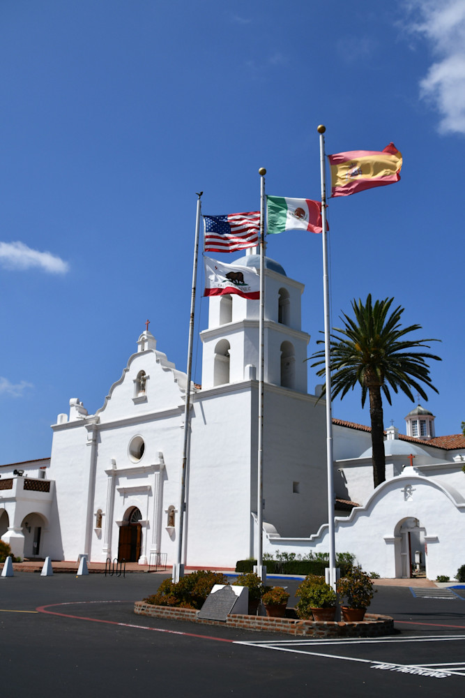 Flags Over The Mission Oceanside California  Photography Art | California to Chicago 