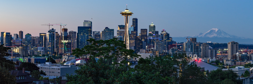 Seattle Morning   Panorama Photography Art | 4 points photography