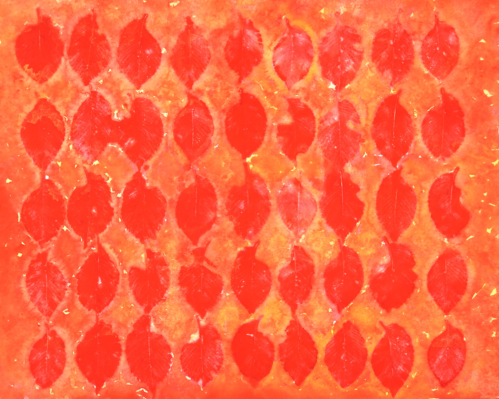 Orange Leaves Art | Courtney Miller Bellairs Artist