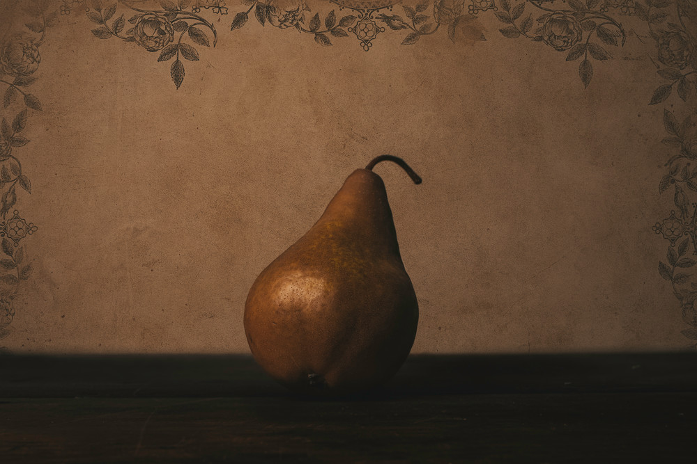 Stillife of a Pear by Nathan Larson Photography
