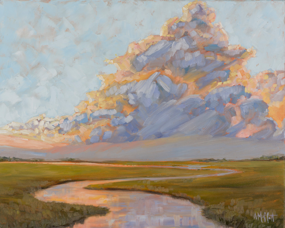 Giclee Print Thunderclouds on the Marsh