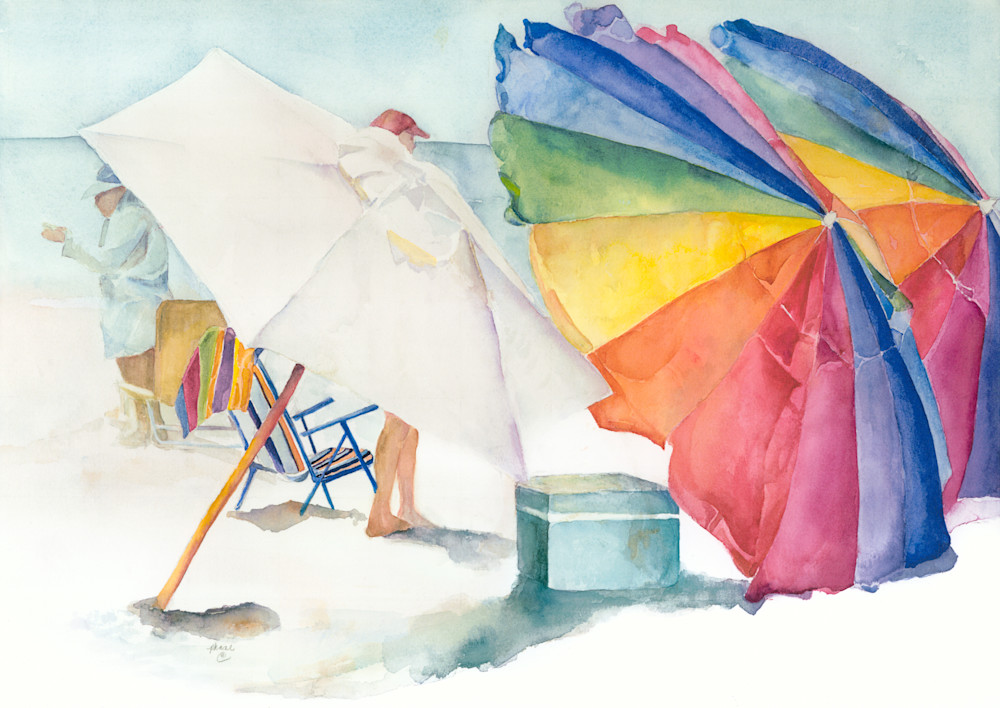 Beach Umbrellas Art | ArtByPattyKane