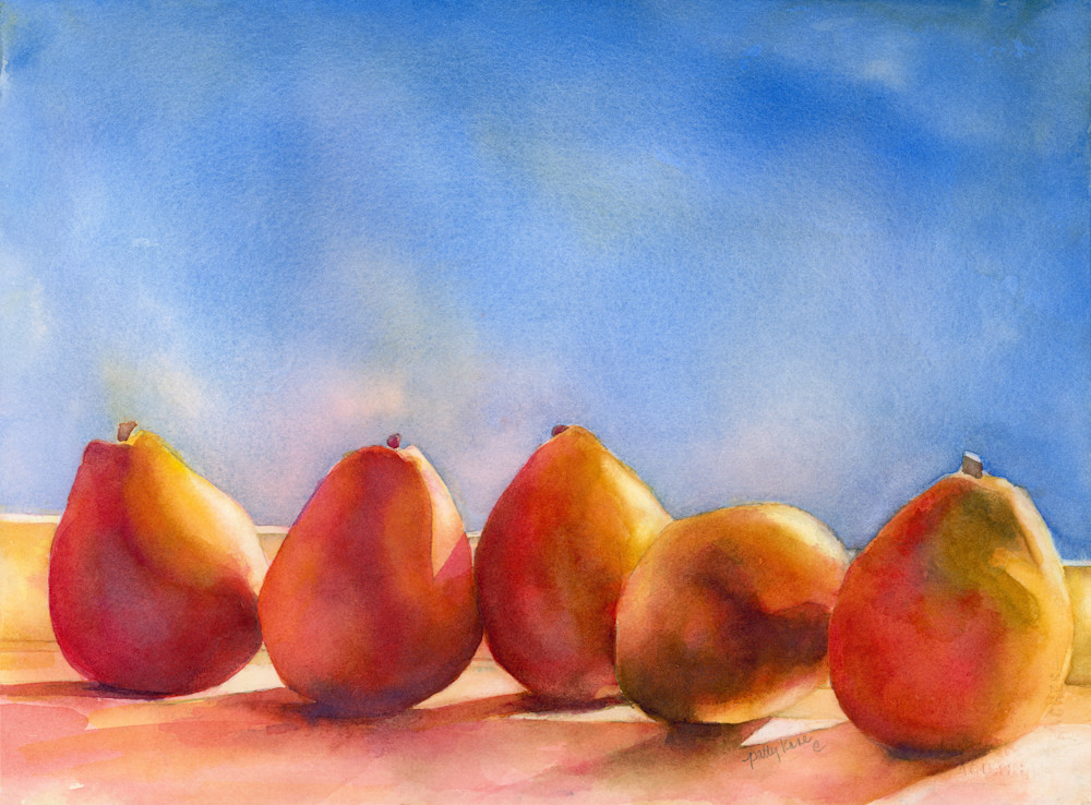 Pear Line Up Art | ArtByPattyKane
