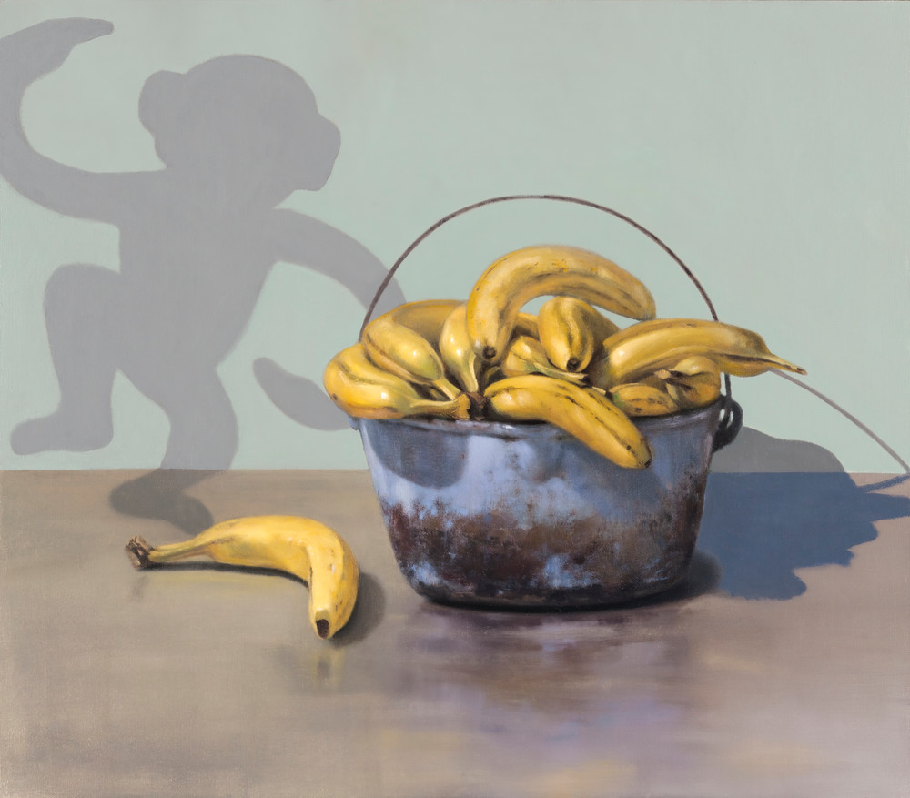 Banana Bandit | Richard Hall print | Humor | Monkey shadow | bananas