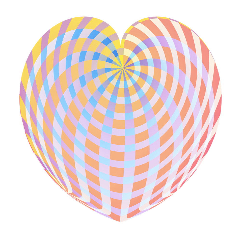 Pastel Plaid Heart/Transparent Background/Merch Art | karenihirsch