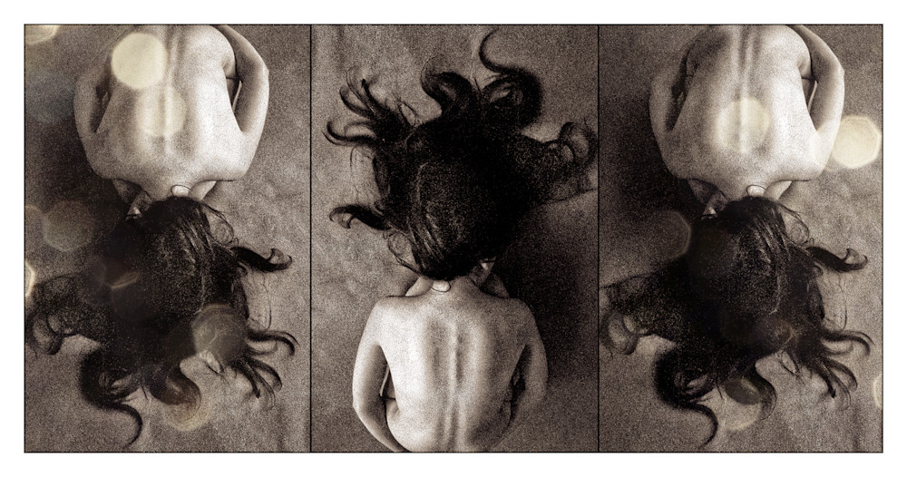 Girl With Long Hair Triptych