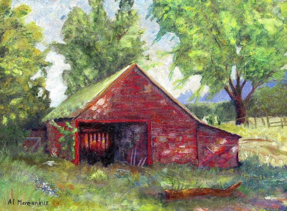 Shady Red Barn Art | Al Marcenkus Art, LLC