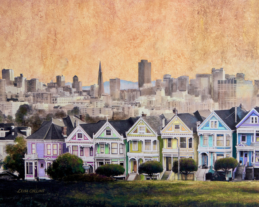 The Painted Ladies Of San Francisco Art | Leisa Collins Art