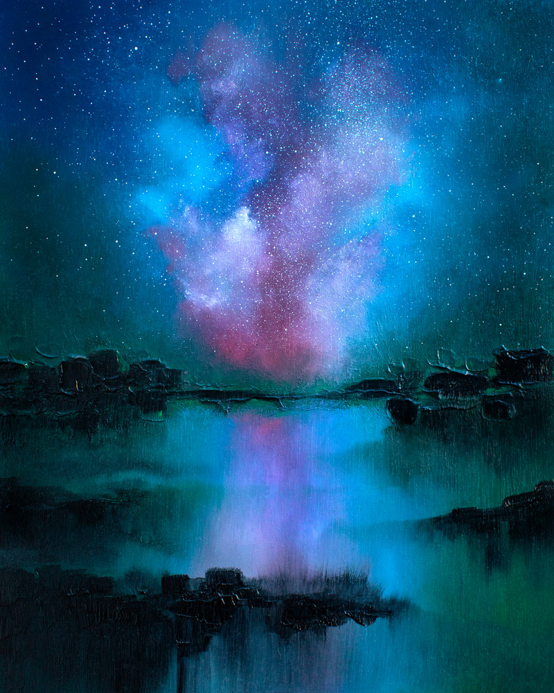 Galaxy Night Water Art | Meghan Aileen Fine Art