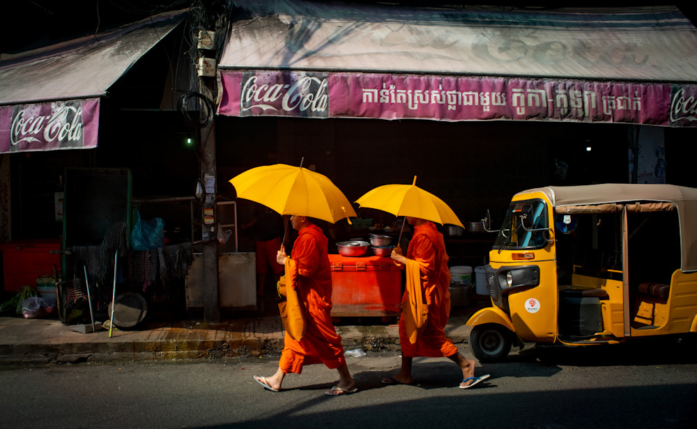 Monks Take An Afternoon Walk, Phnom Penh Photography Art | Photography's Dead