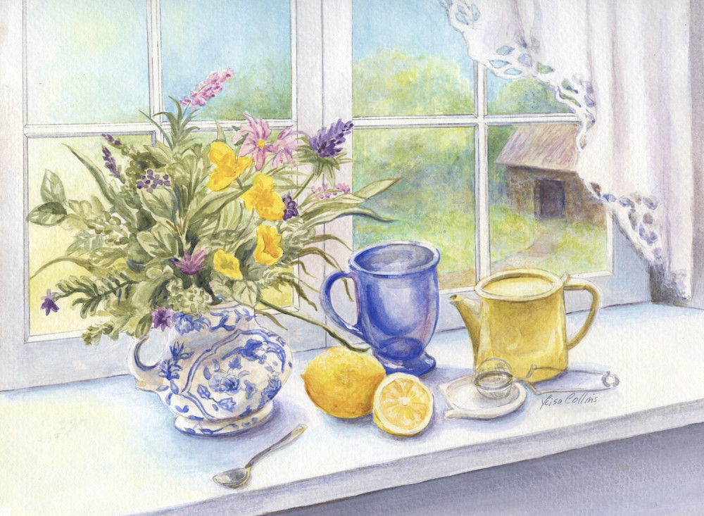 Morning Tea With Lemon Still Life | Art Gifts Art | Leisa Collins Art
