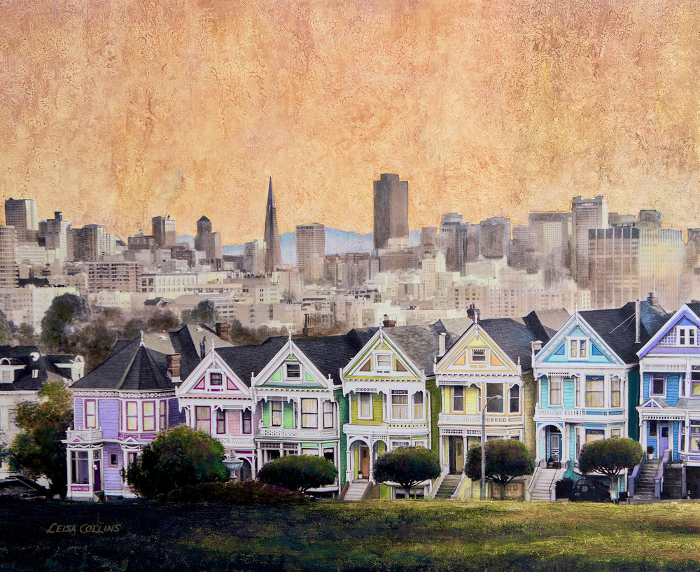The Painted Ladies Of San Francisco | Art Gifts Art | Leisa Collins Art