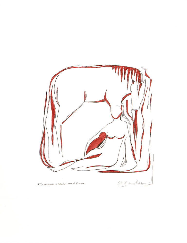 Fine Art Prints | Madonna And Child And Horse | Micky Jansen