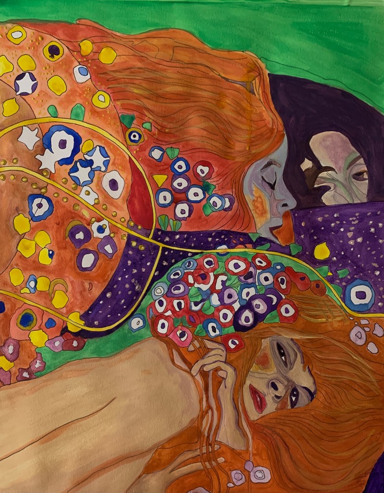 Homage To Klimt   Water Serpents Art | Scott Dyer Fine Art
