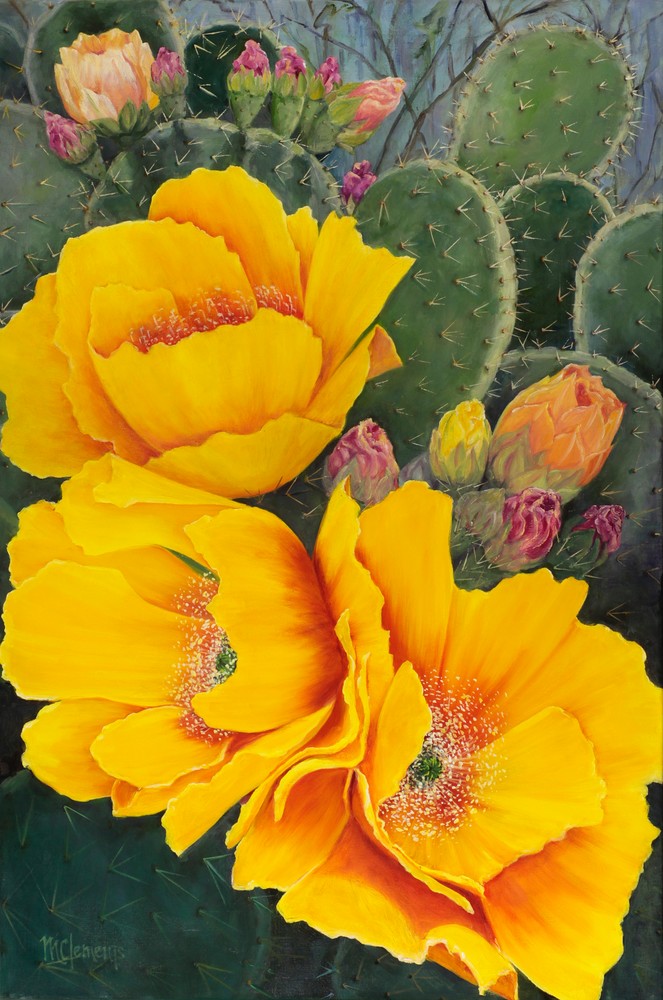 Cactus Blooms Art | Marsha Clements Art