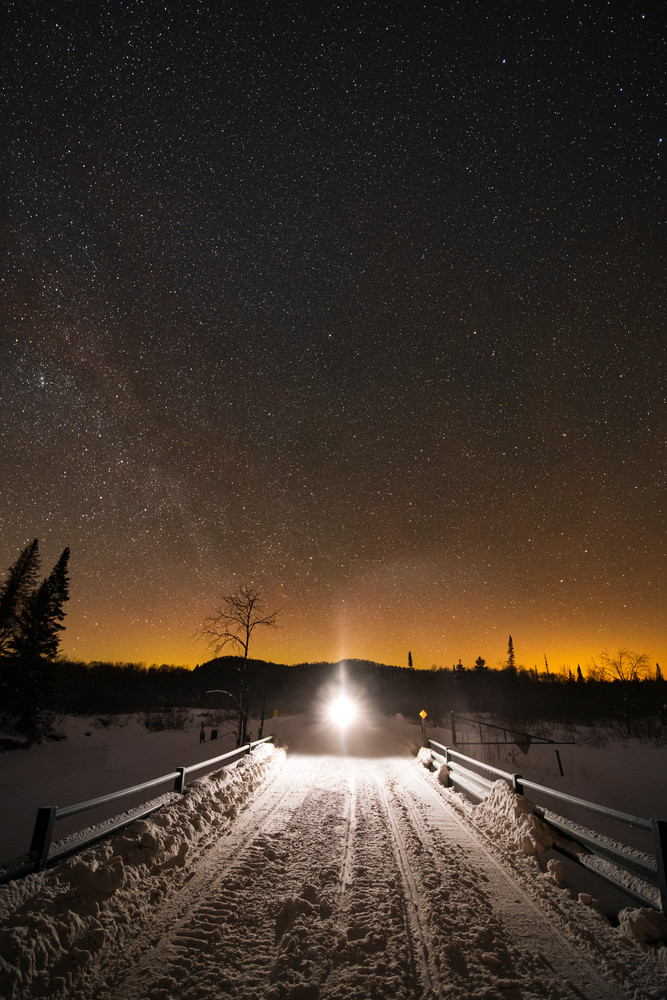 Snowmobile Trail 1 Stars Photography Art | Kurt Gardner Photography Gallery