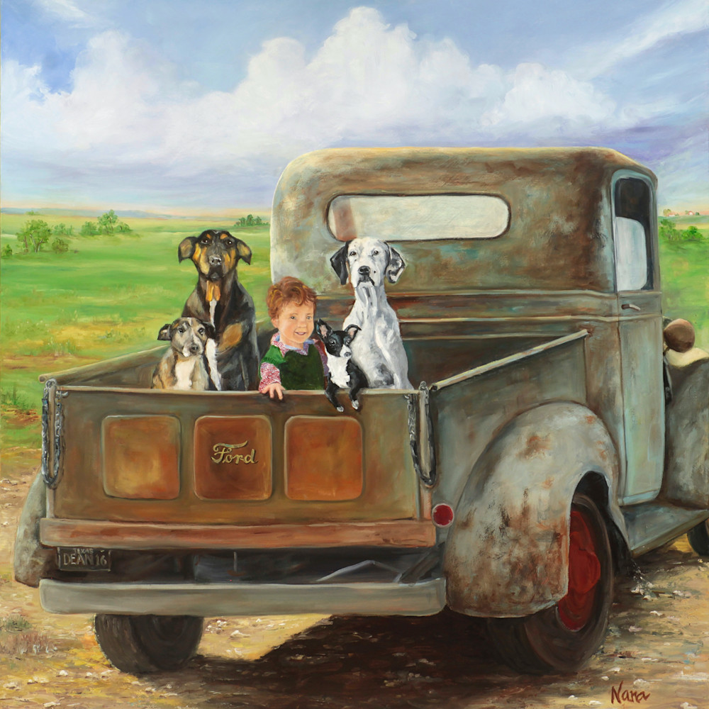 A Boy And His Dogs Art Prints Art | Marsha Clements Art