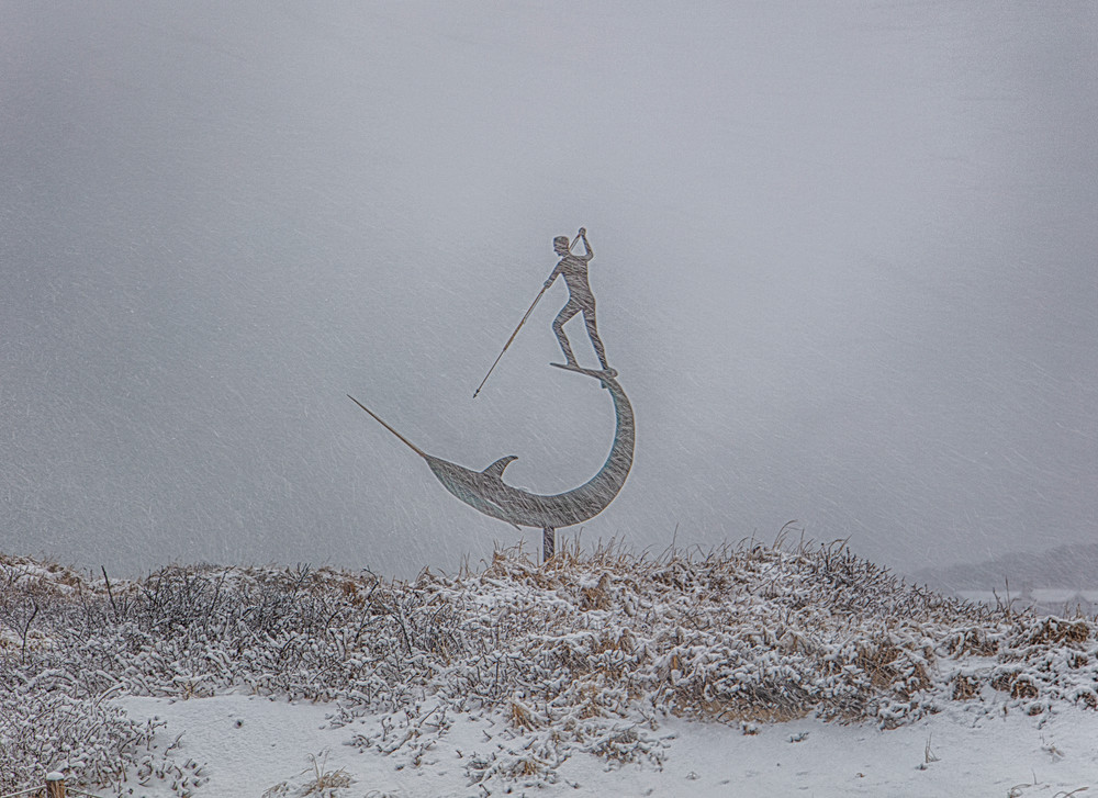 Sword Fisherman Snow Art | Michael Blanchard Inspirational Photography - Crossroads Gallery