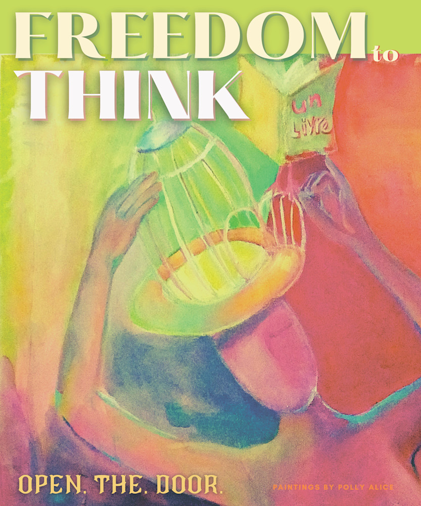 Freedom To Think Green Art | Polly Alice Design