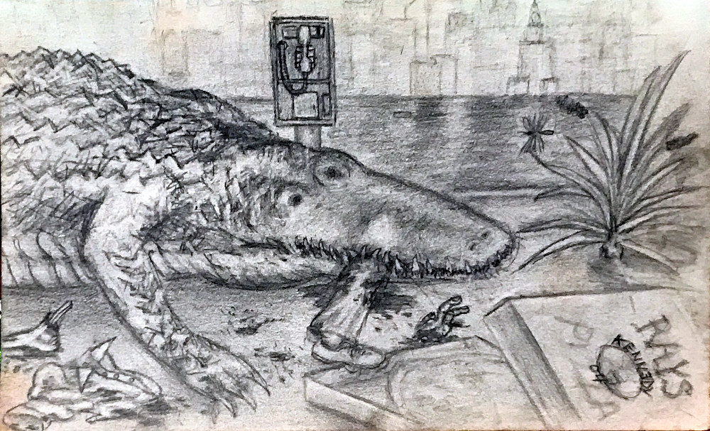 Alligator In The City Art | Kennedy Art