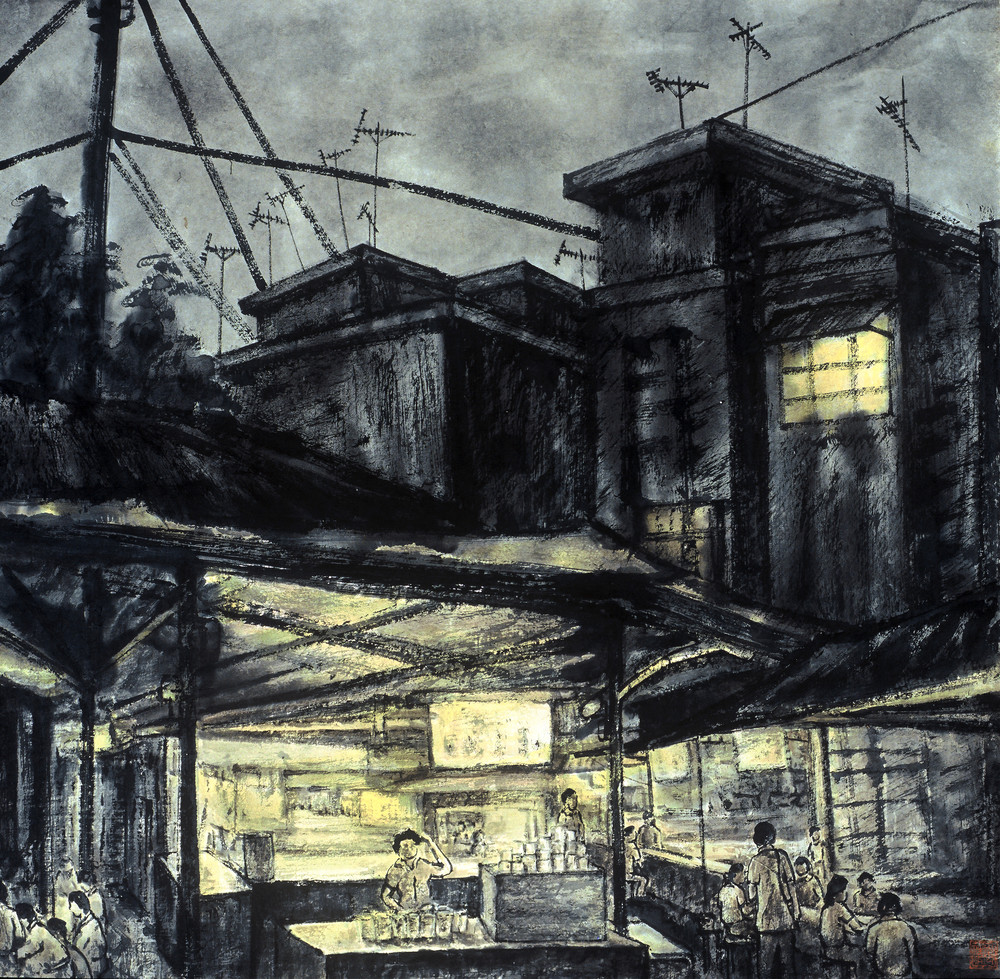 Night Market Art Print 