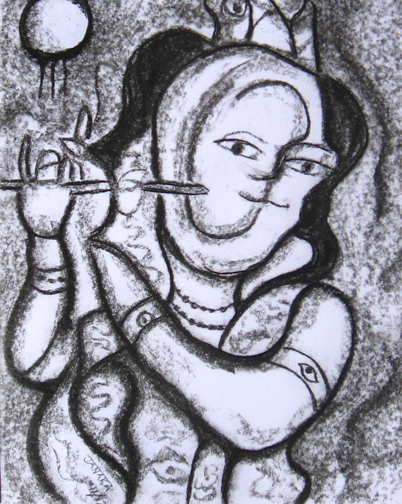 Krishna The Flute Player Art | janakastagnaro