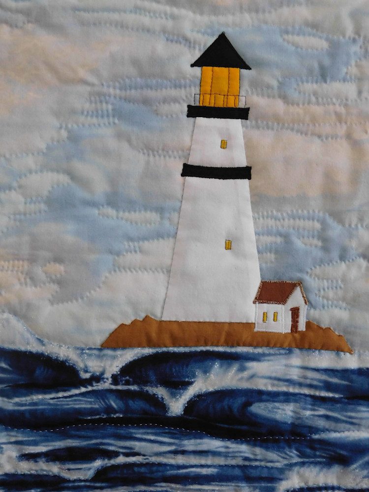 Quilted Lighthouse Art | cherylkarlfineartist.com