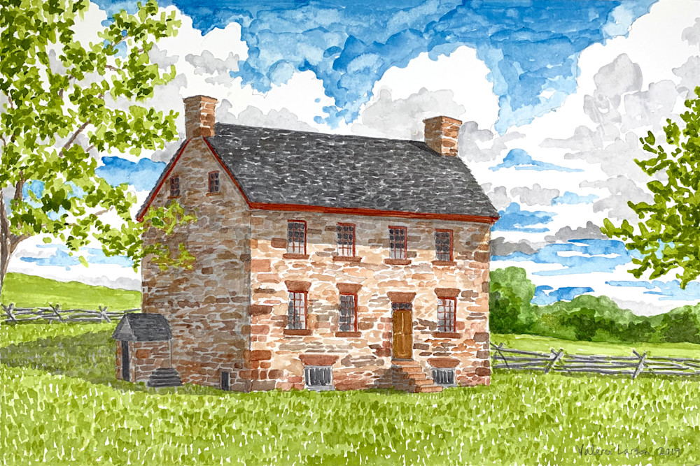 The Stone House, Manassas (Watercolor) Art | Valerie Larson Art & Design