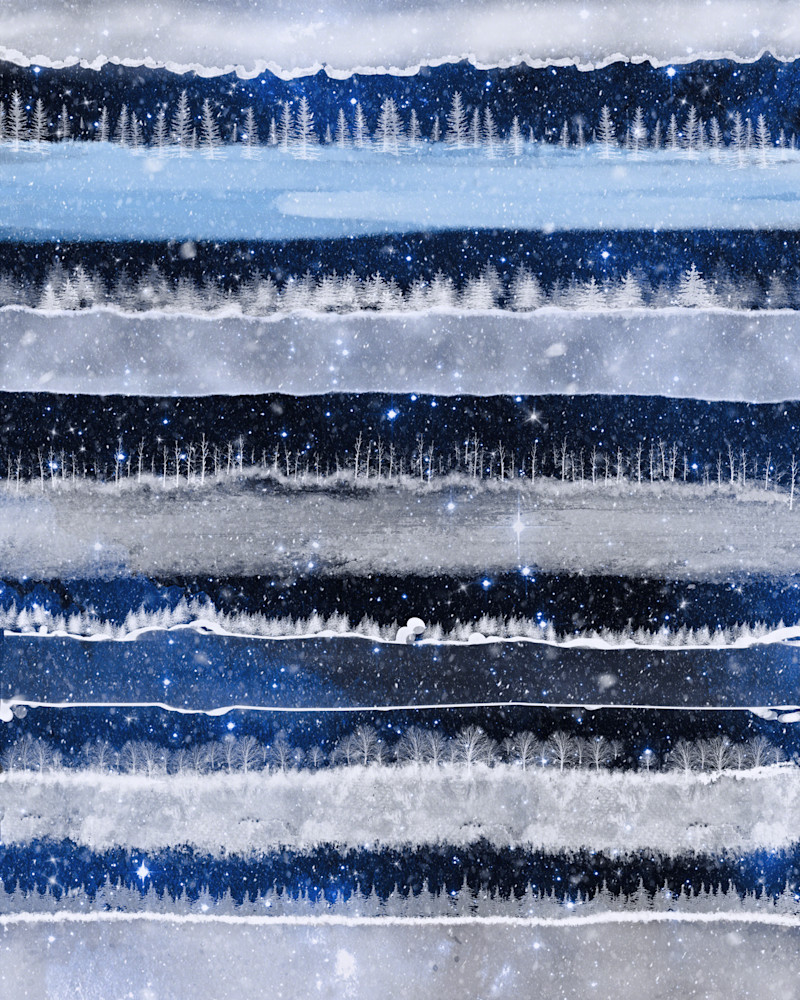 Winter Layers Night Art | Karen Hutton Fine Art