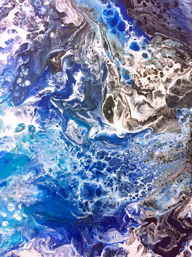 Abstract Art Acrylic Painting "Turbulent"  | Deborah Younglao