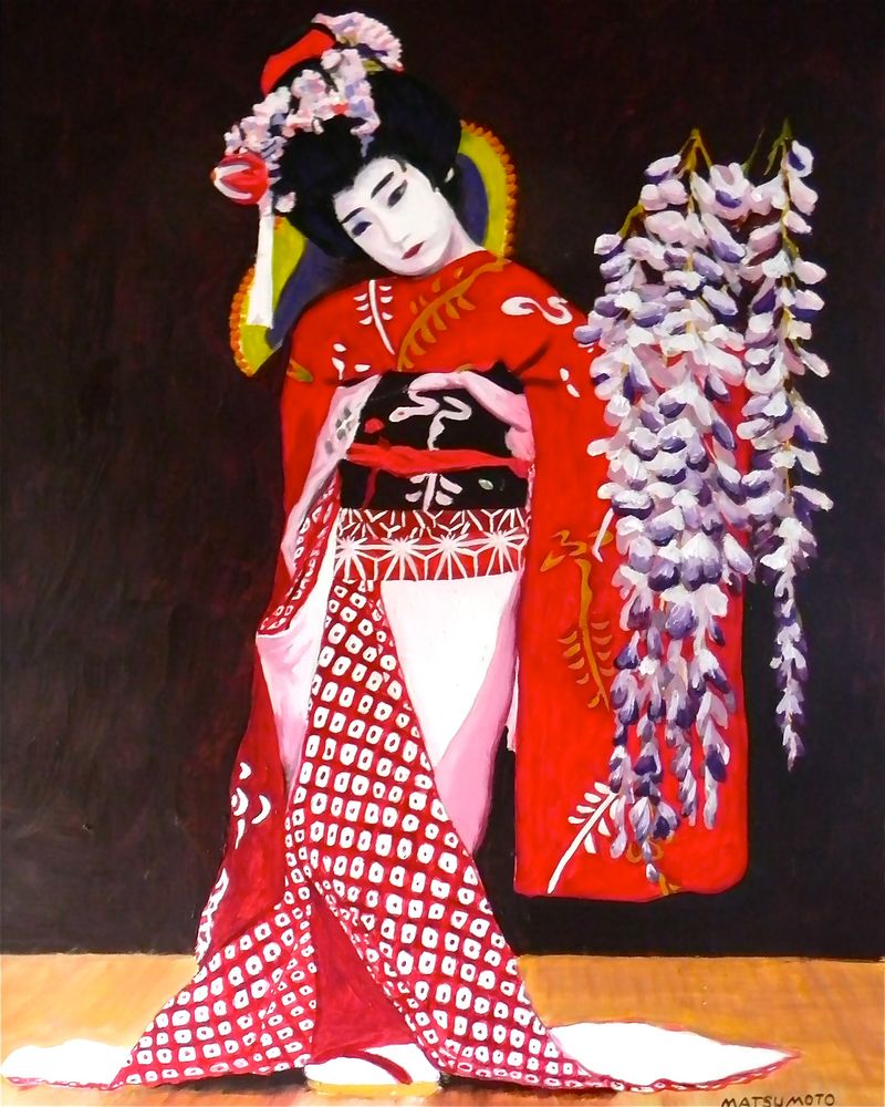 Wisteria Girl  Art | Edi Matsumoto Fine Art