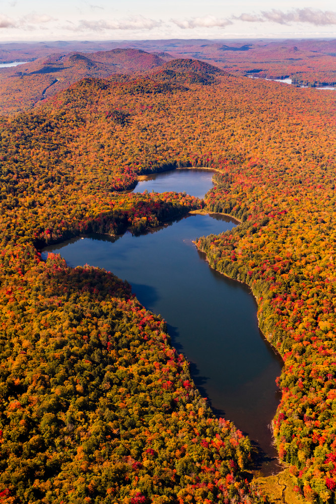 Bub And Sis Lake Fall Aerial View Photography Art | Kurt Gardner Photography Gallery