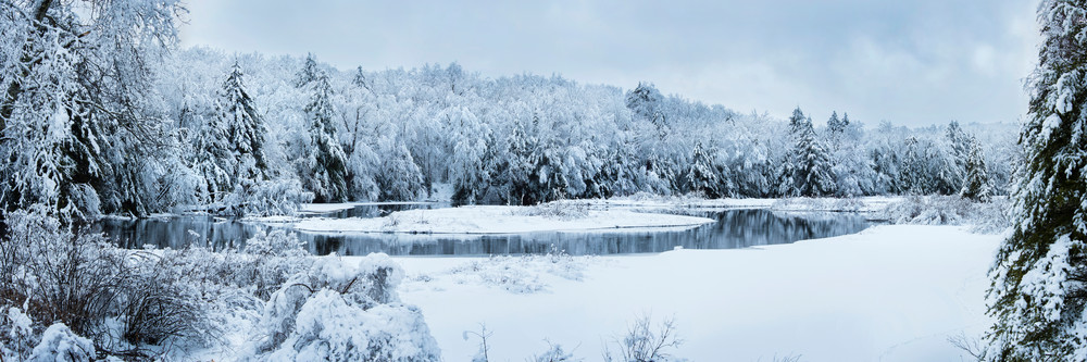 Moose River Green Bridge Winter View Photography Art | Kurt Gardner Photography Gallery