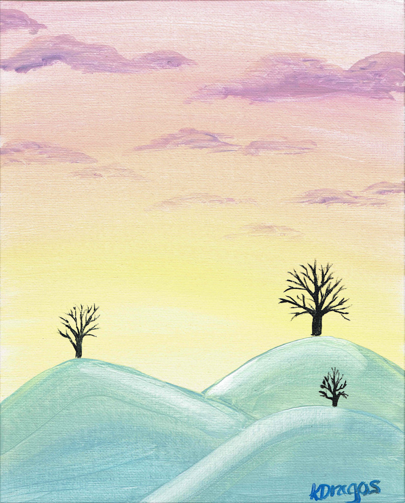 Snow Covered Hills Acrylic Artwork