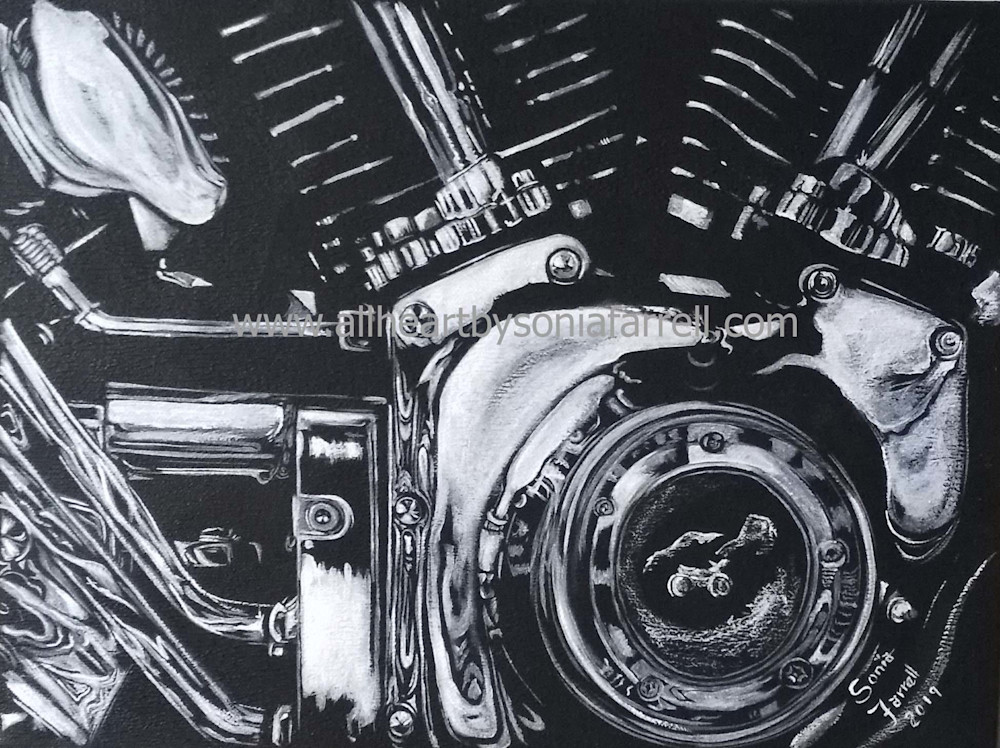 Big Torque Print | Motorbike art | Quality Prints | All Heart by Sonia Farrell
