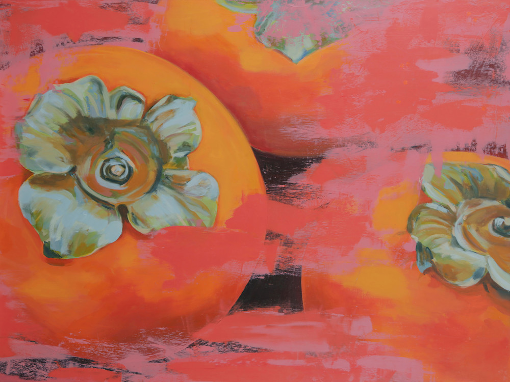 Hot Persimmons Art | Woven Lotus Art Gallery