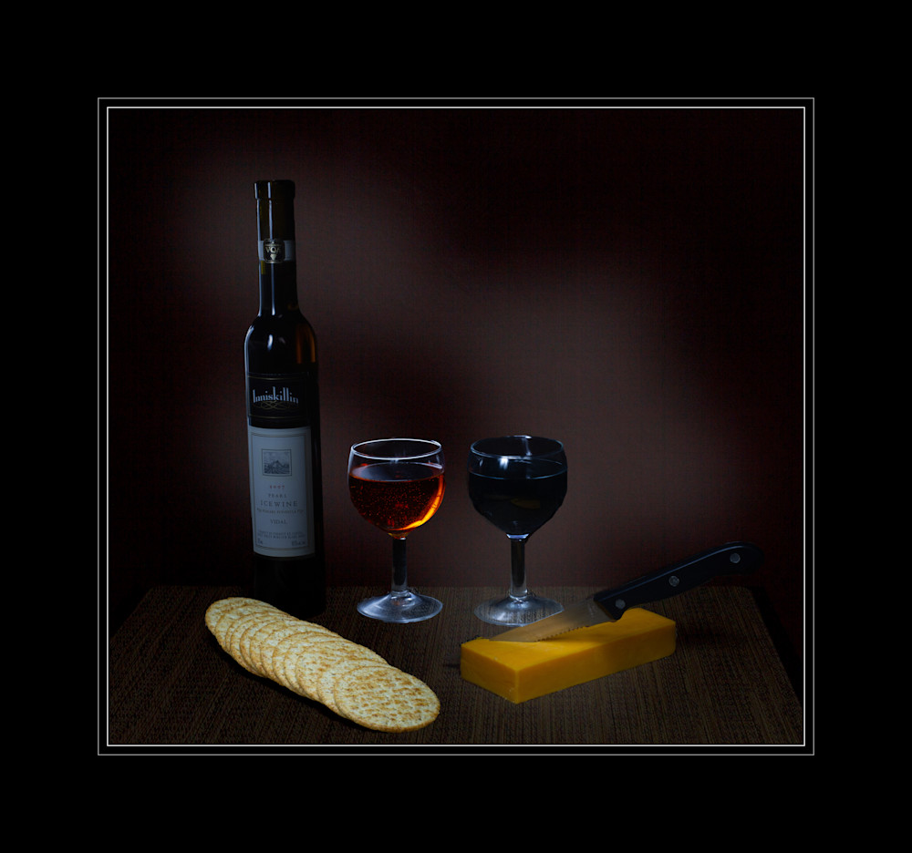 A Fine Art  Photograph of Cheese and Crackers by Michael Pucciarelli
