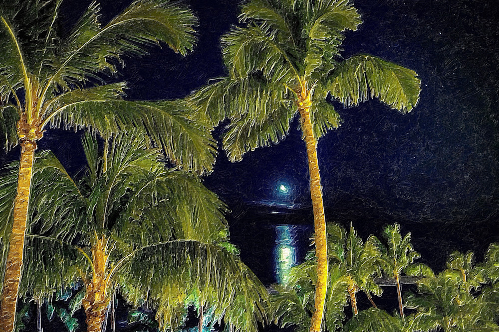 My Maui Moonrise Impressionistic Series  Art | Paintcrazy Designs by Barbara Steingrobe