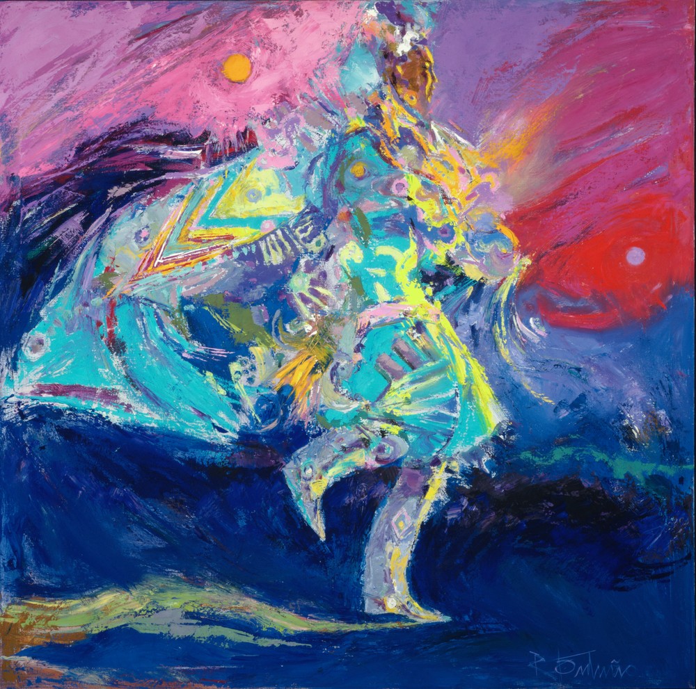 Shawl Dancer In Blue Art | robertorduno