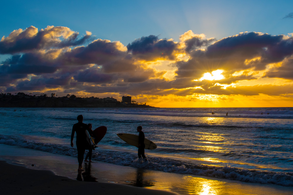 La Jolla Sunset & Surfers 01.22.21 Photography Art | Pacific Coast Photo