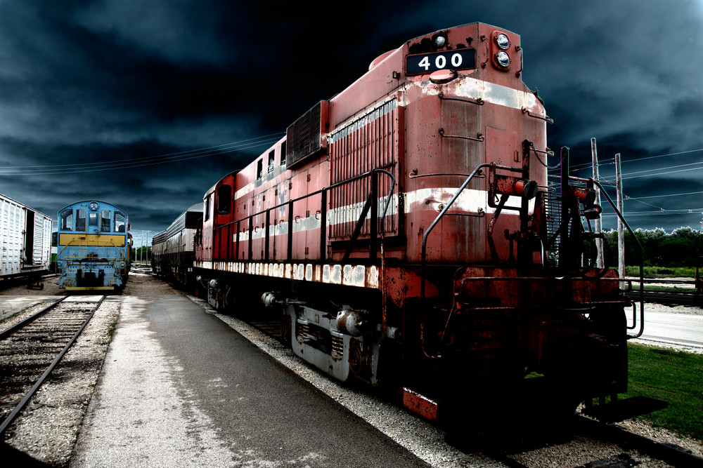 Red & White Locomotive 400 Photography Art | Pacific Coast Photo