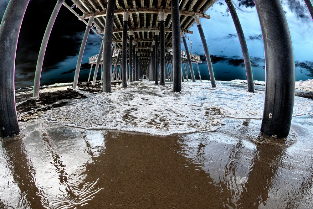 Waves Under Pebble Beach Pier #3 Photography Art | Pacific Coast Photo