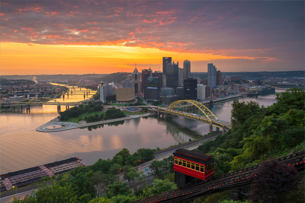 Pittsburgh Incline Mount Washington Sunrise
