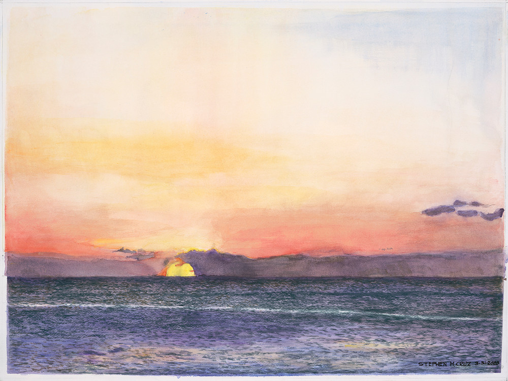 Red Sunset In Kauai Art | CruzArtz Fine Arts
